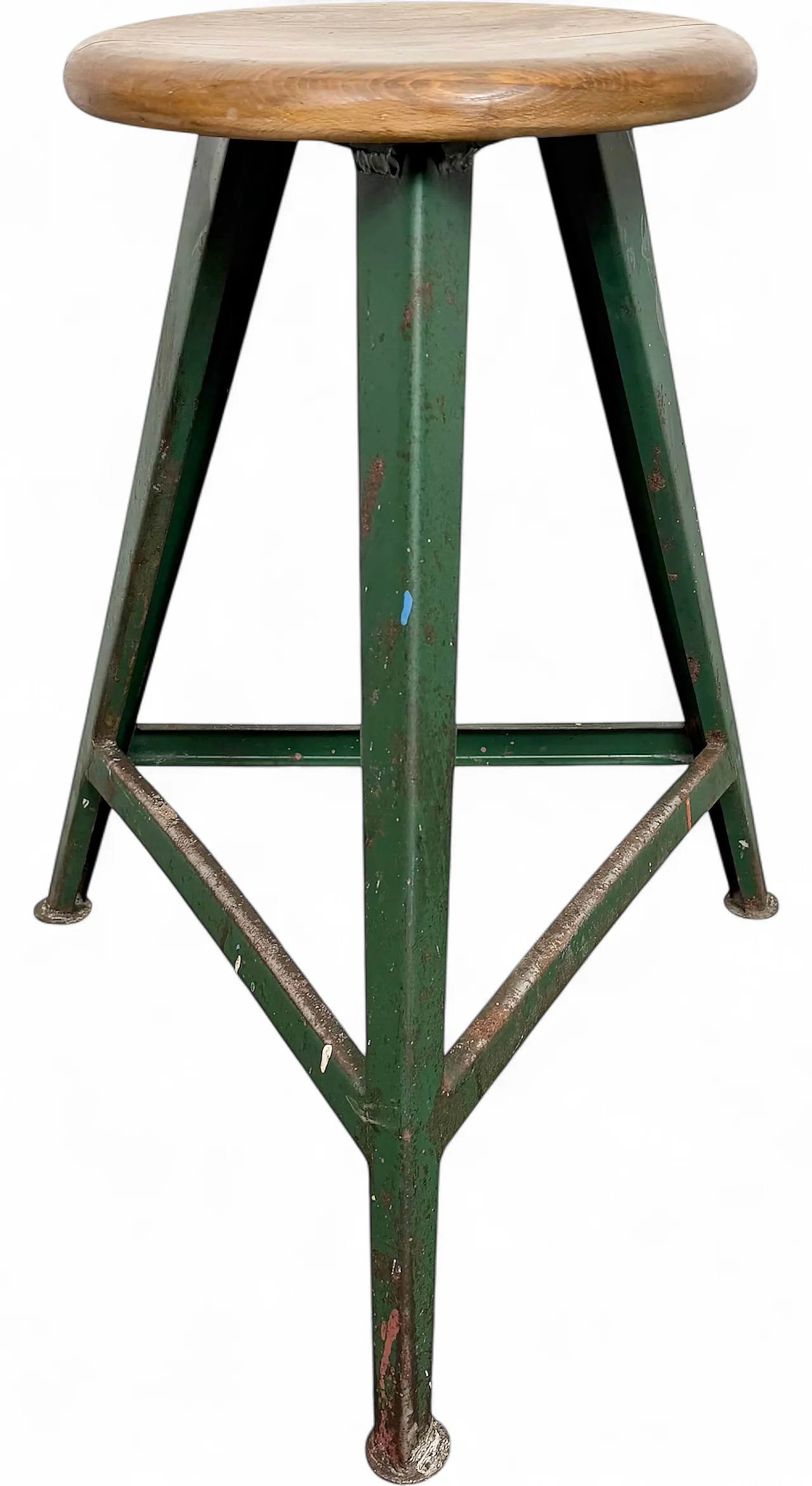 Green Industrial Workshop Stool, 1960s 17