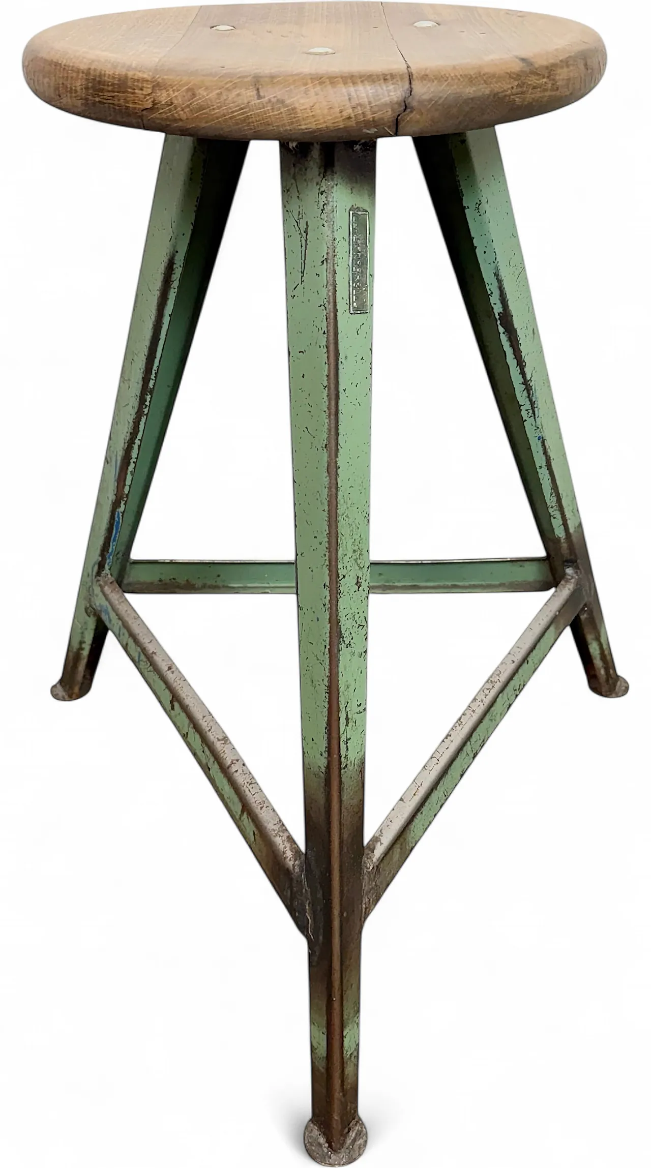 Green Industrial Workshop Stool, 1960s 14