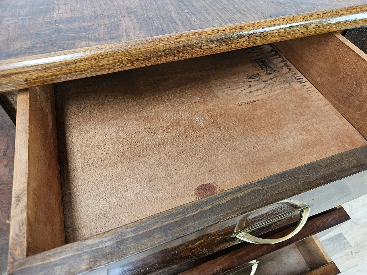 Art Deco sideboard in walnut and blond walnut, mid-20th century 18