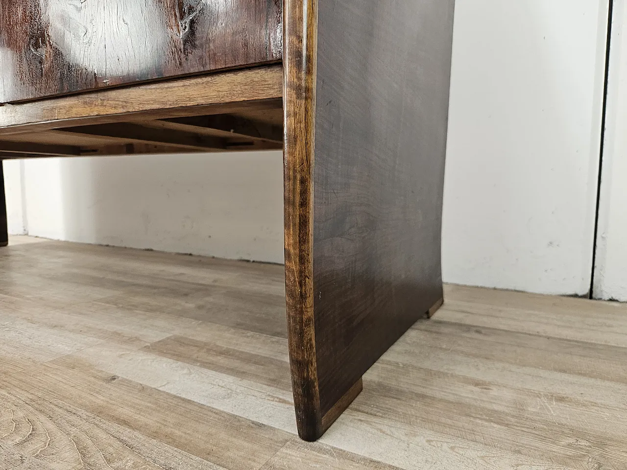 Art Deco sideboard in walnut and blond walnut, mid-20th century 24