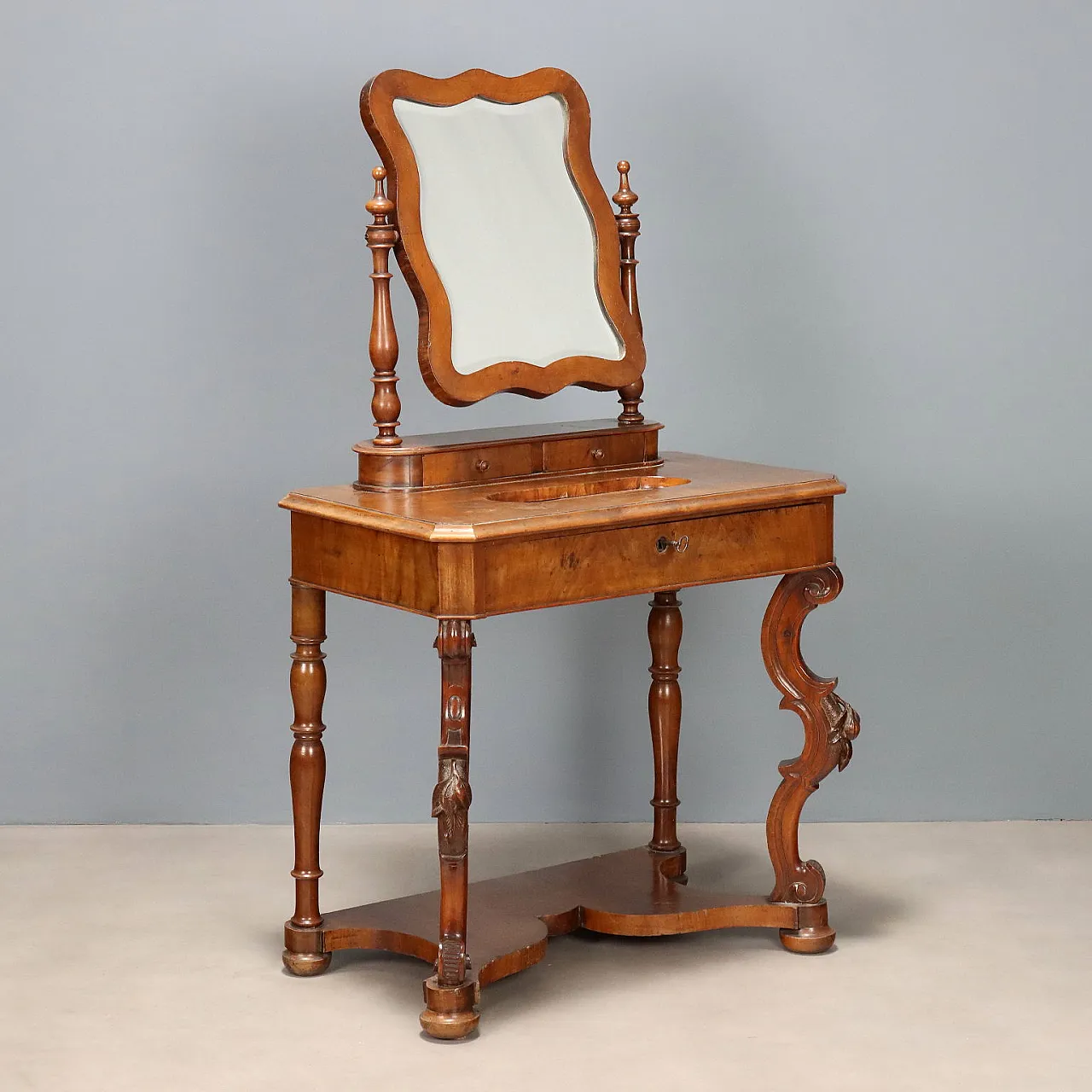 Louis Philippe dressing table in walnut, 19th century 1