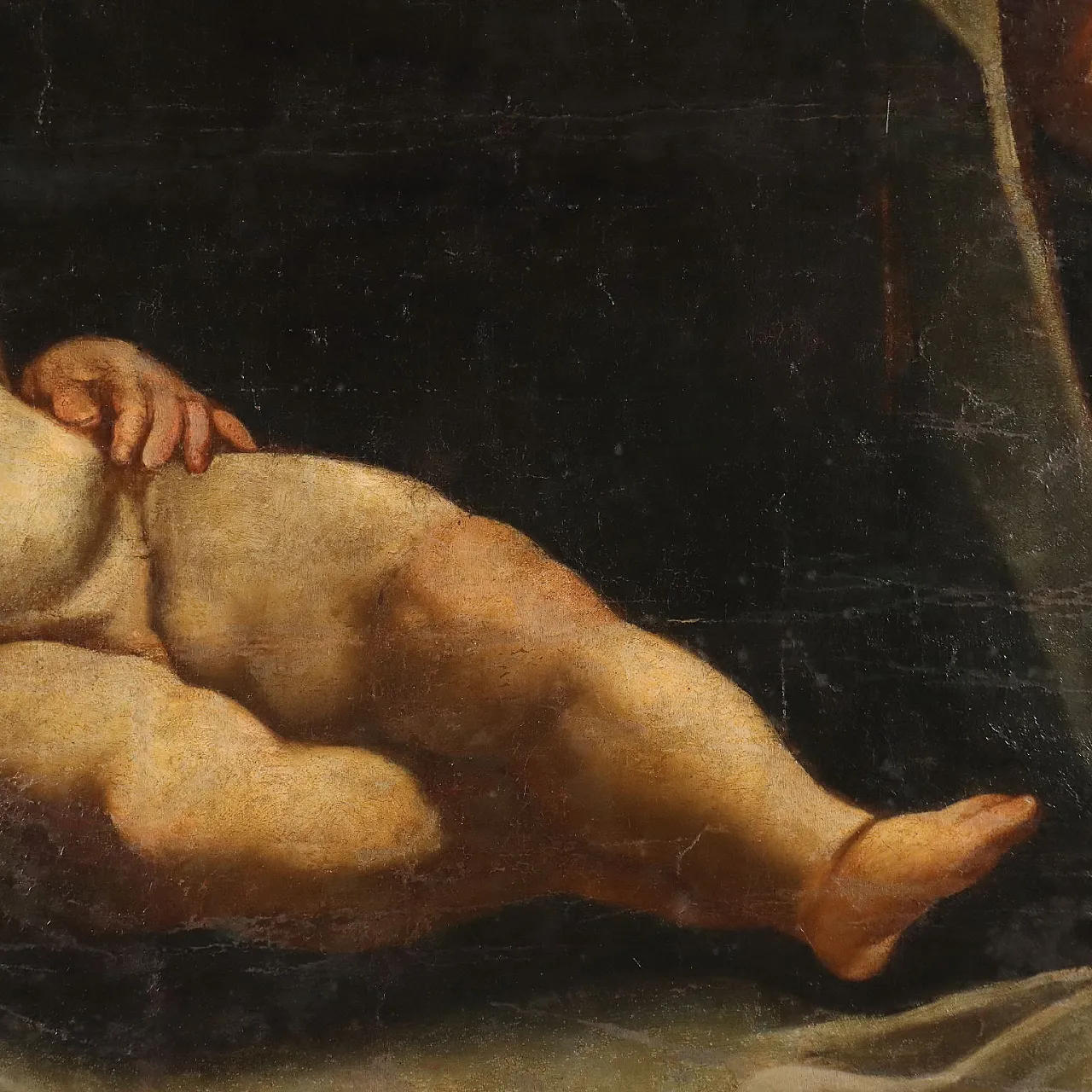 Adoration of the Child, oil on canvas, 17th century 5