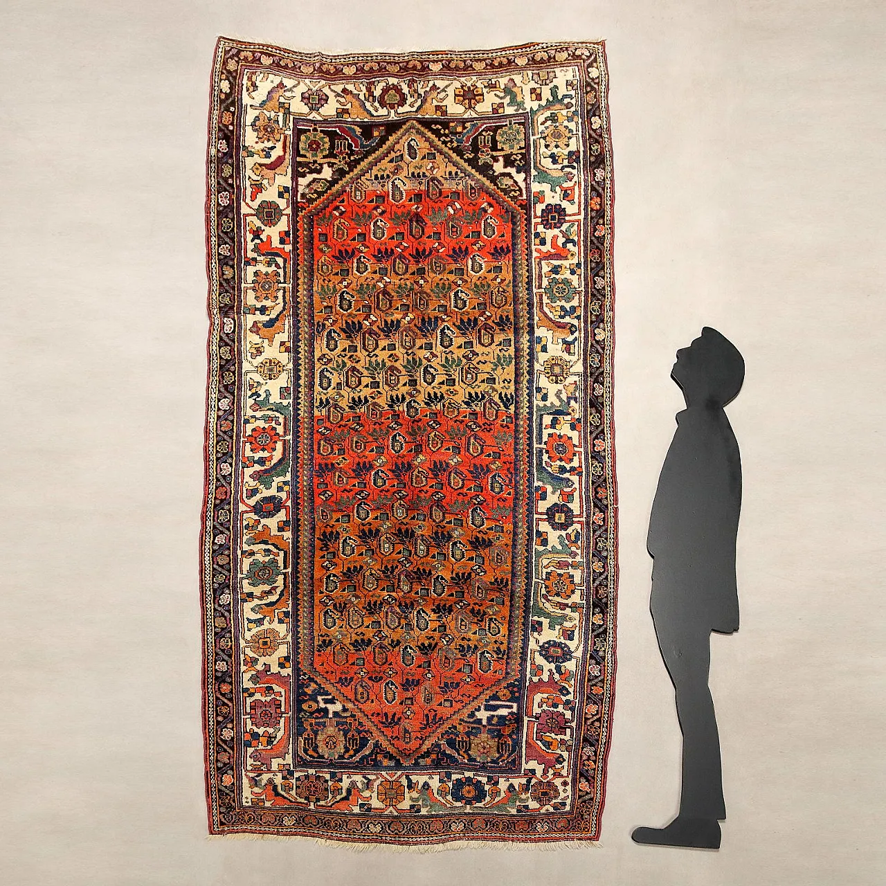 Tappeto Malayer in lana, nodo grosso, realizzato a mano, '900 2