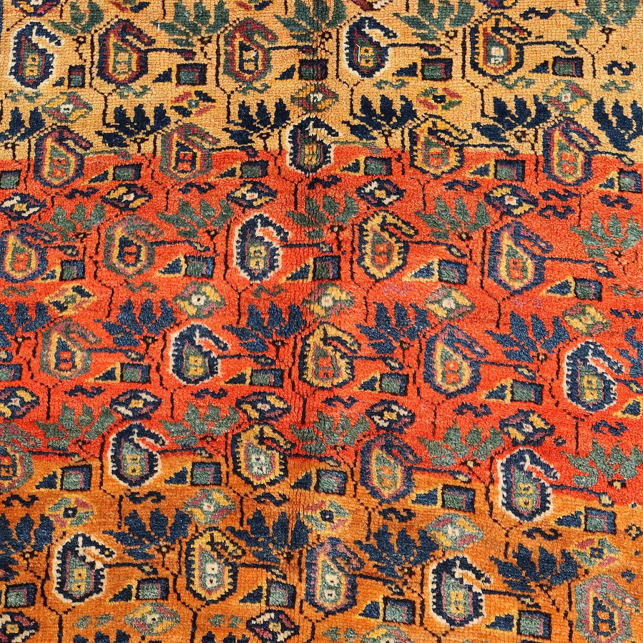 Tappeto Malayer in lana, nodo grosso, realizzato a mano, '900 4