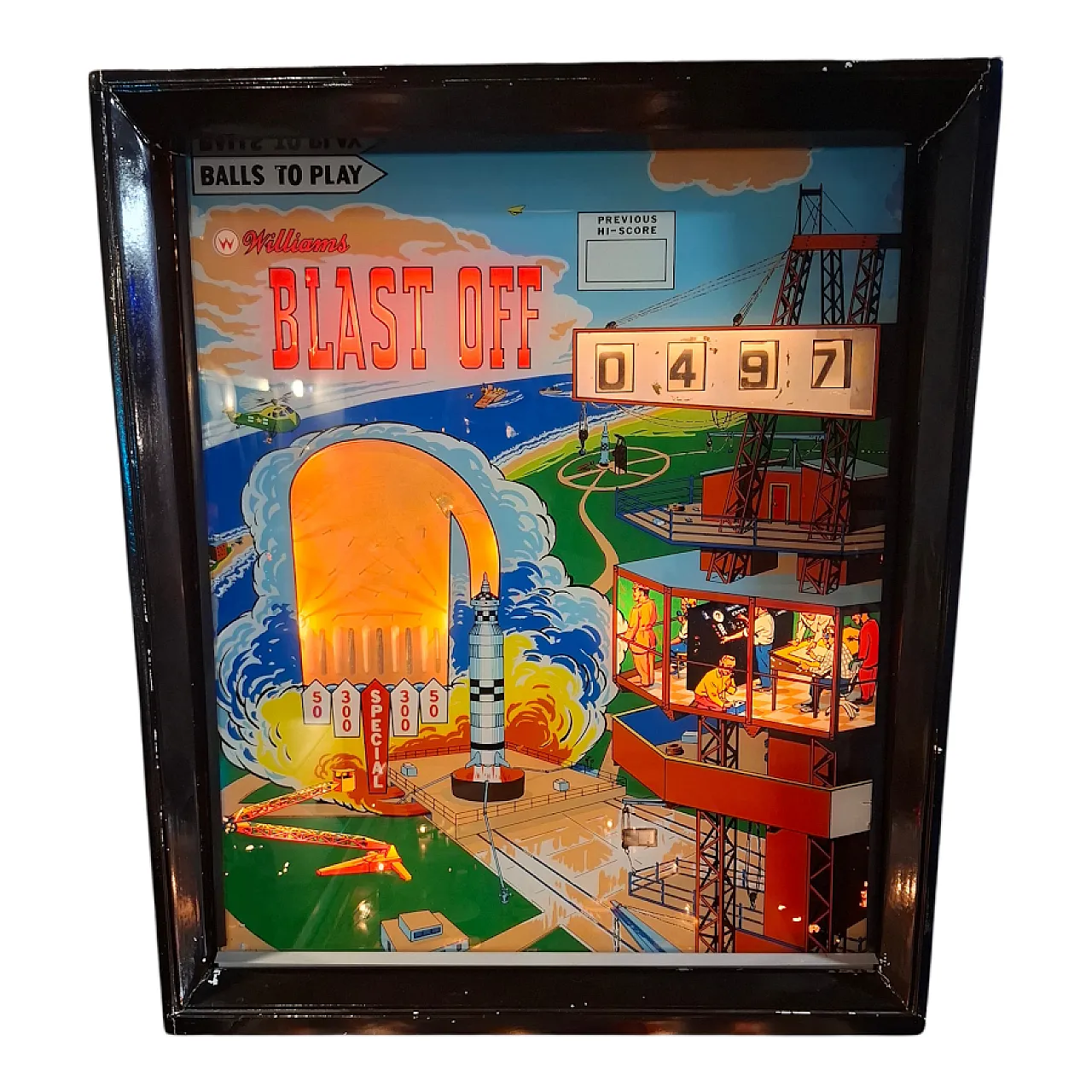 Pinball machine Blast Off Williams, 1960s 3
