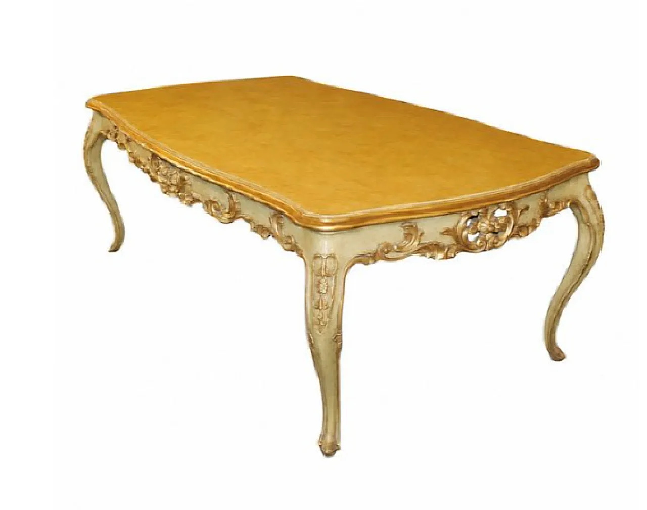 Center table in lacquered and gilded wood, 18th century 1