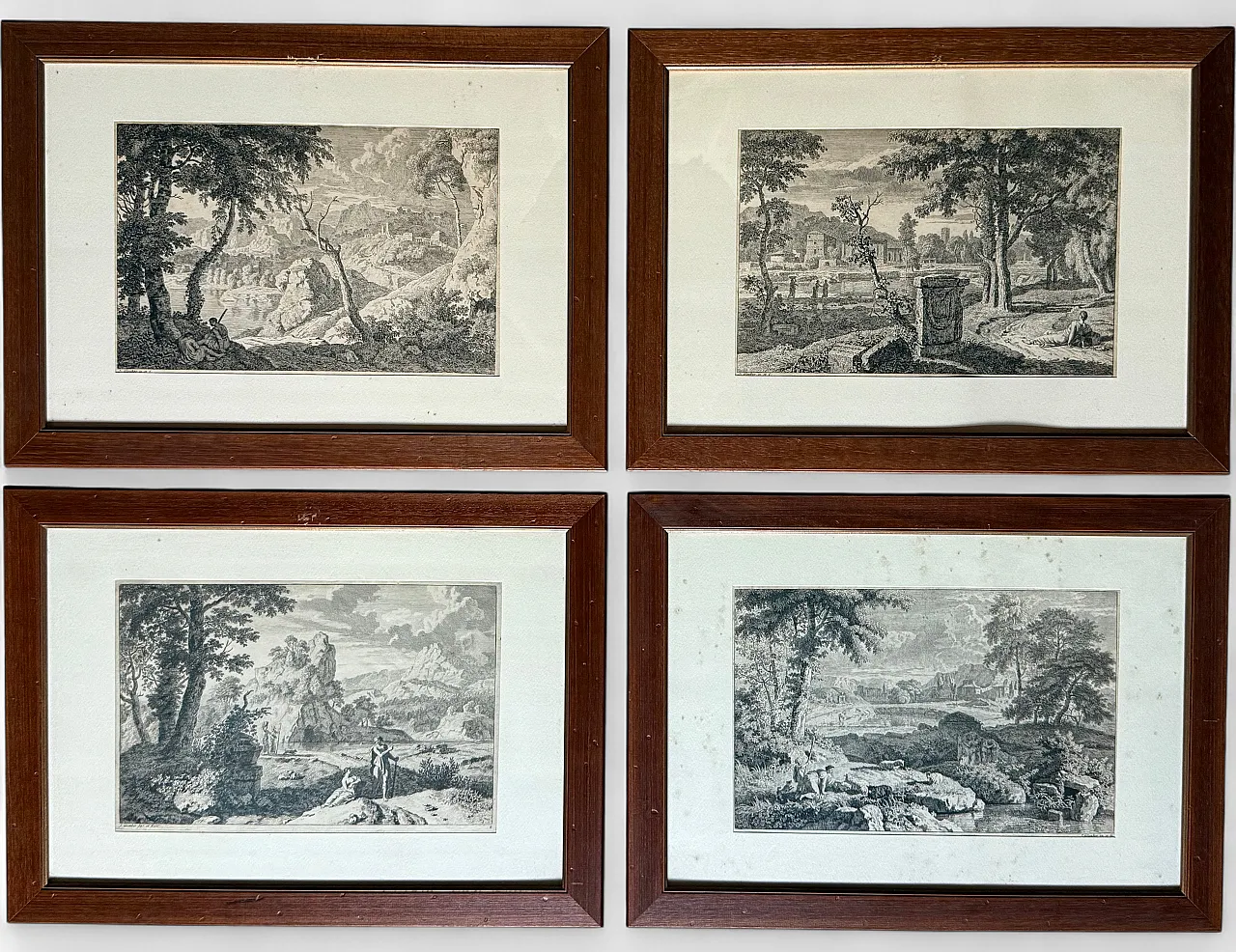 4 Etchings by Johannes (Jan)Glauber, 17th century 9