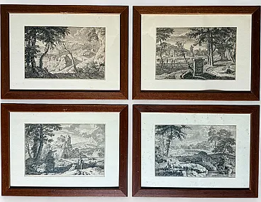 4 Etchings by Johannes (Jan)Glauber, 17th century