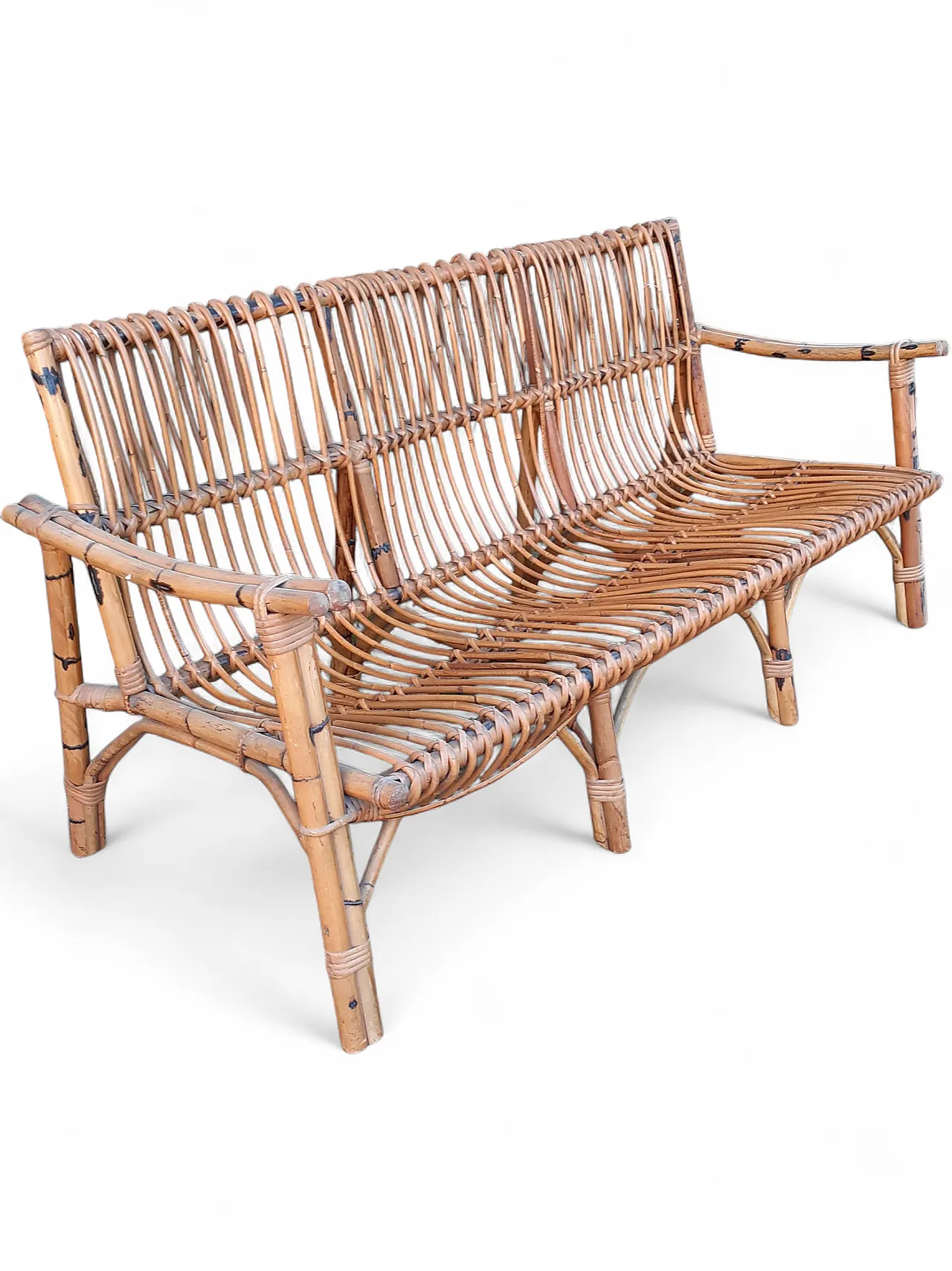 Bamboo sofa, 1970s 10