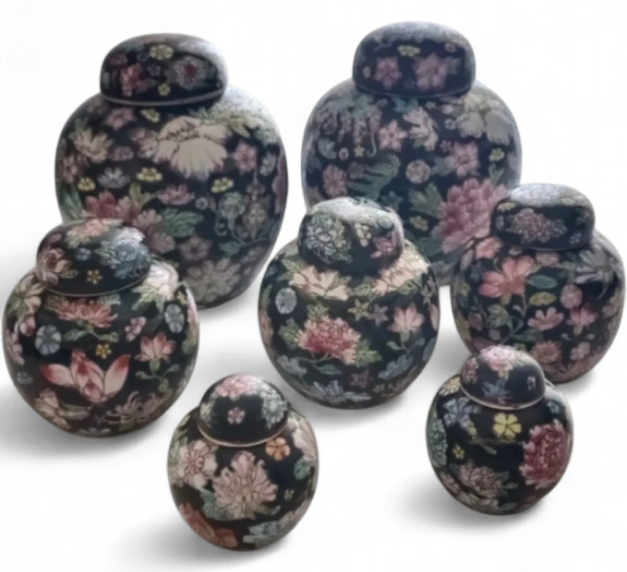 7 Ginger jar vases in Chinese porcelain, 20th century 10