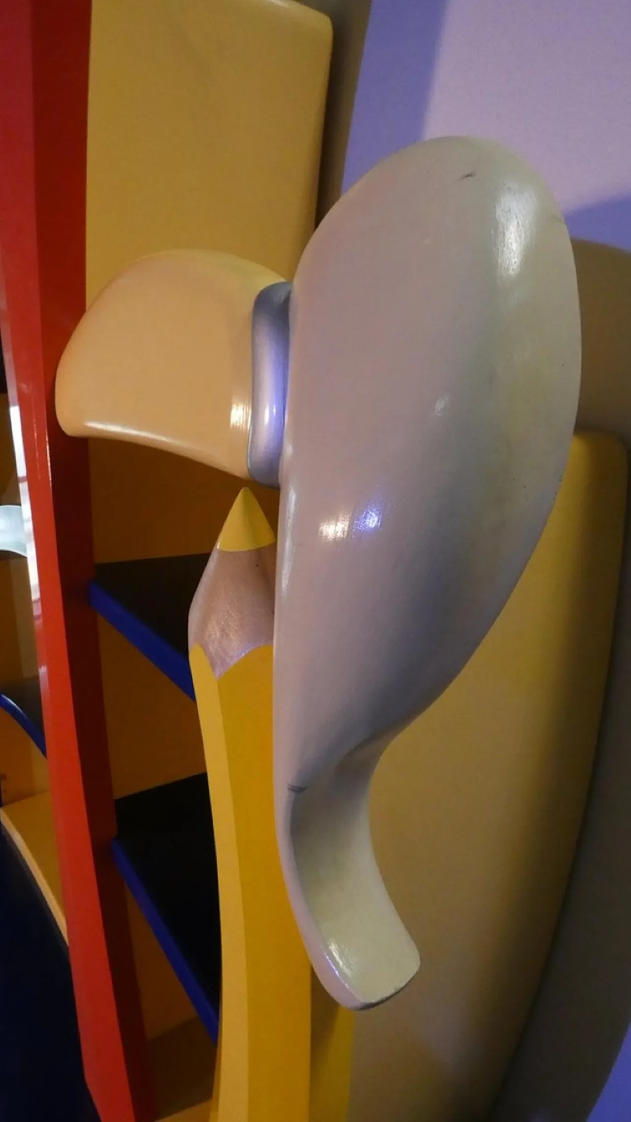 Alice in Wonderland bookcase with chest of drawers, 1990s 2