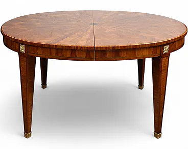 Napoleon III extendable table in precious exotic wood, 19th century