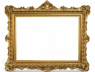 Roman frame in gilded and carved wood, early 19th century