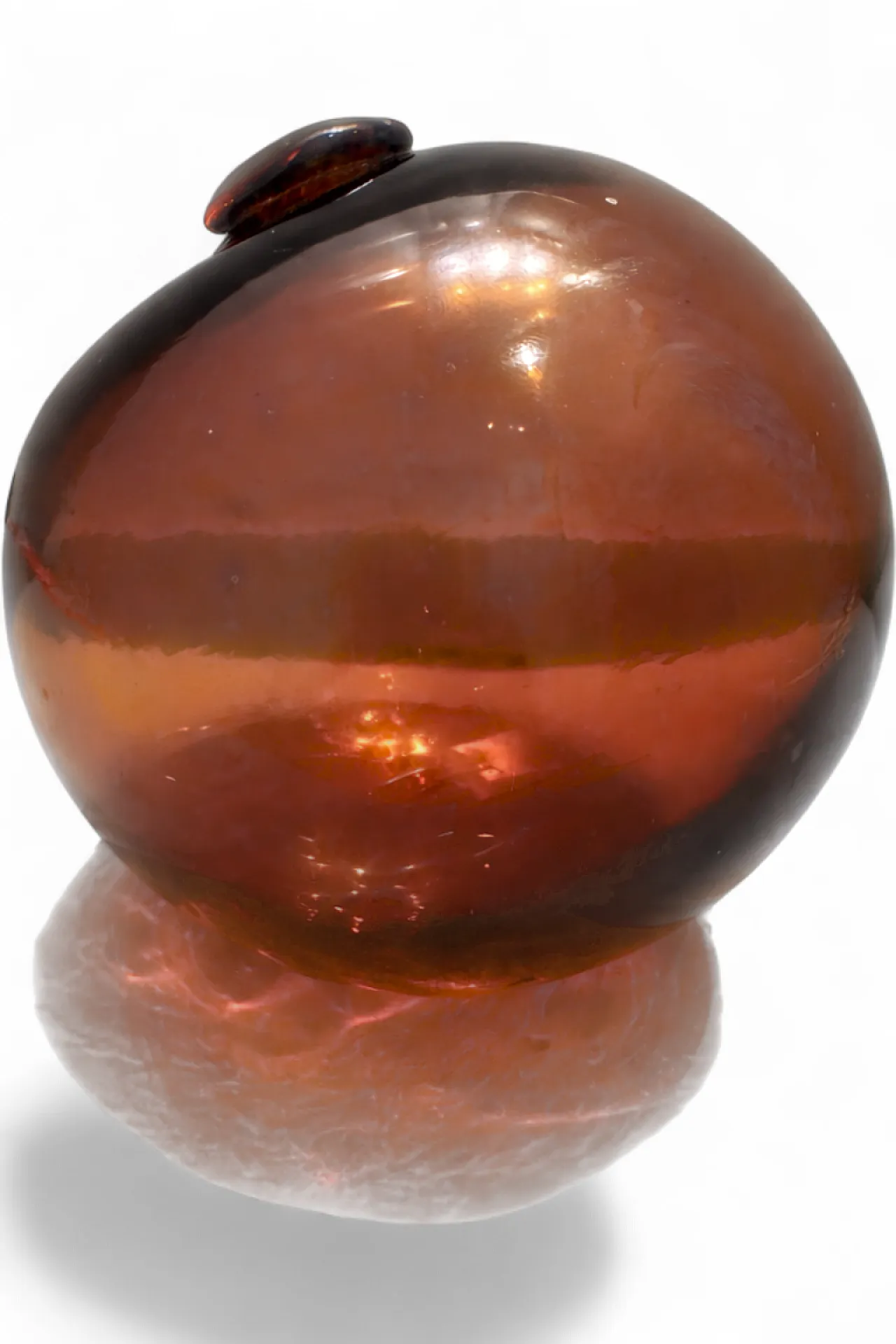 Fishing buoy in amber blown glass, 1930s 5