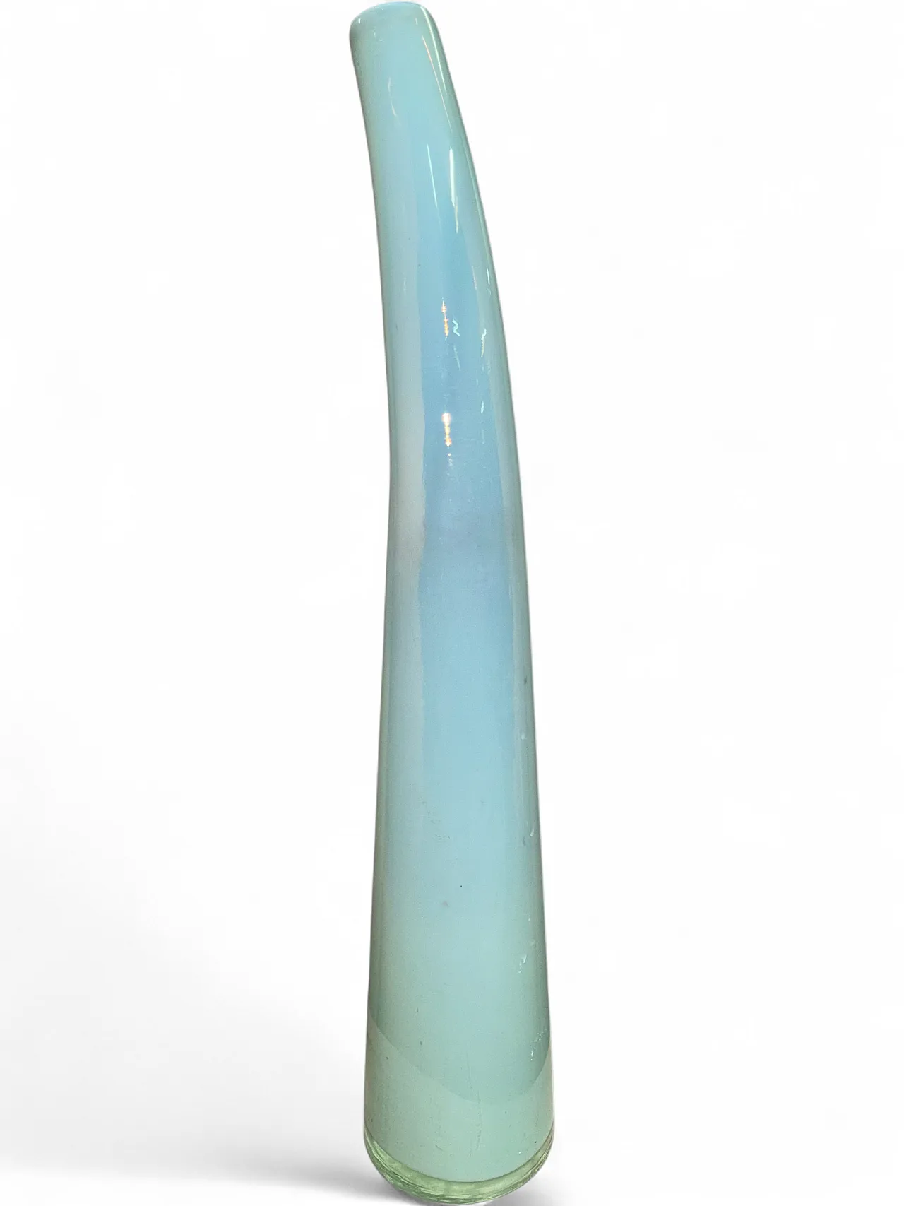 Scultura in vetro di Murano Lattimo di Giusto Toso per Leucos, anni 70 9
