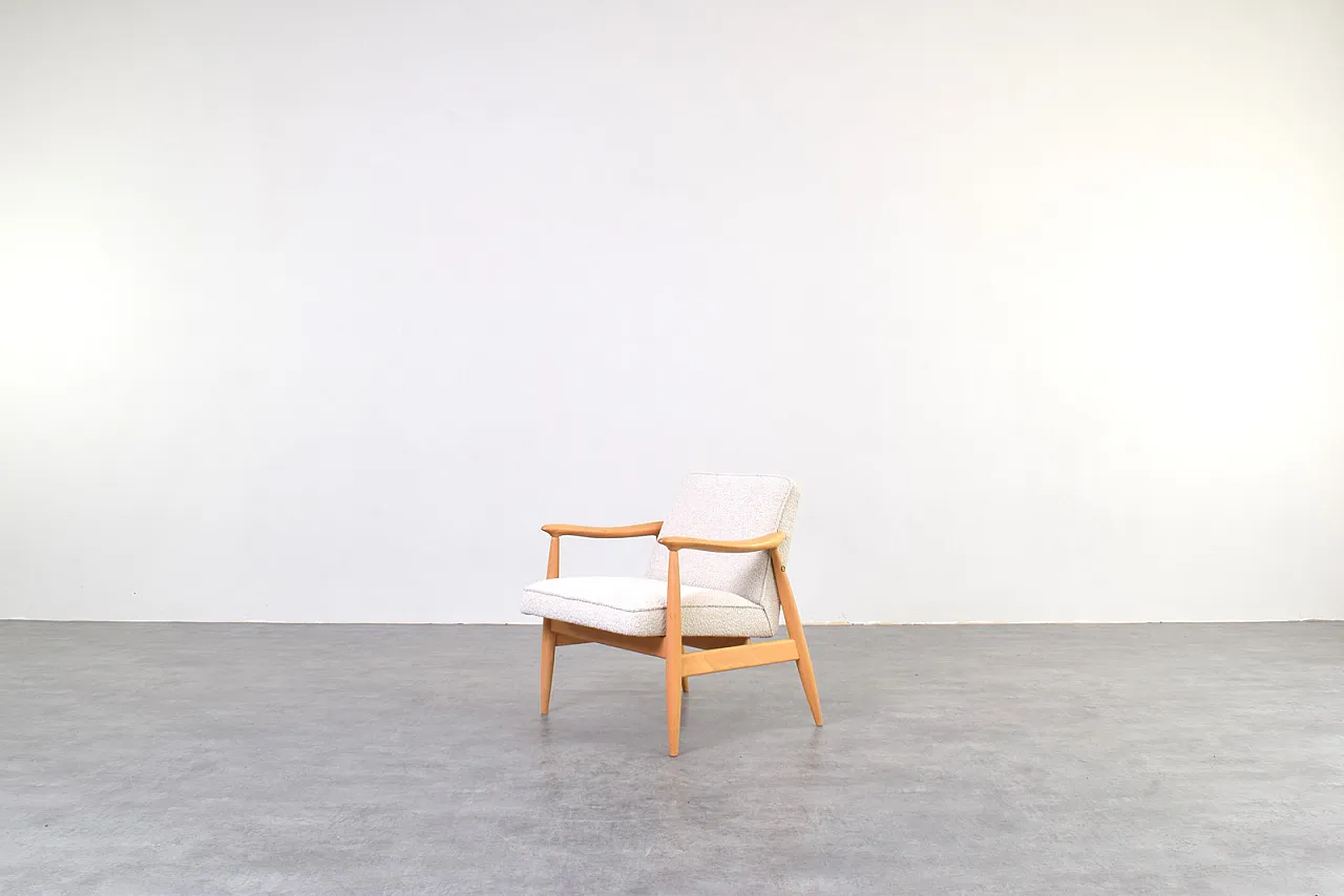 Pair of Mid-Century Lounge Chairs by J. Kędziorek, 1960s 6