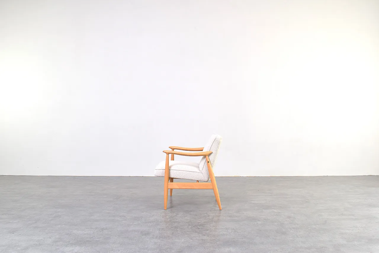 Pair of Mid-Century Lounge Chairs by J. Kędziorek, 1960s 8