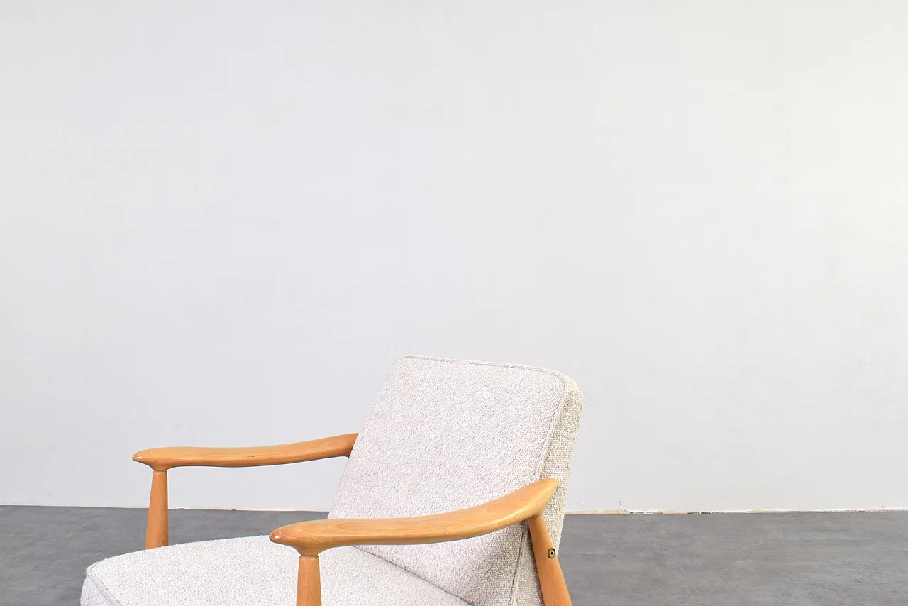 Pair of Mid-Century Lounge Chairs by J. Kędziorek, 1960s 11