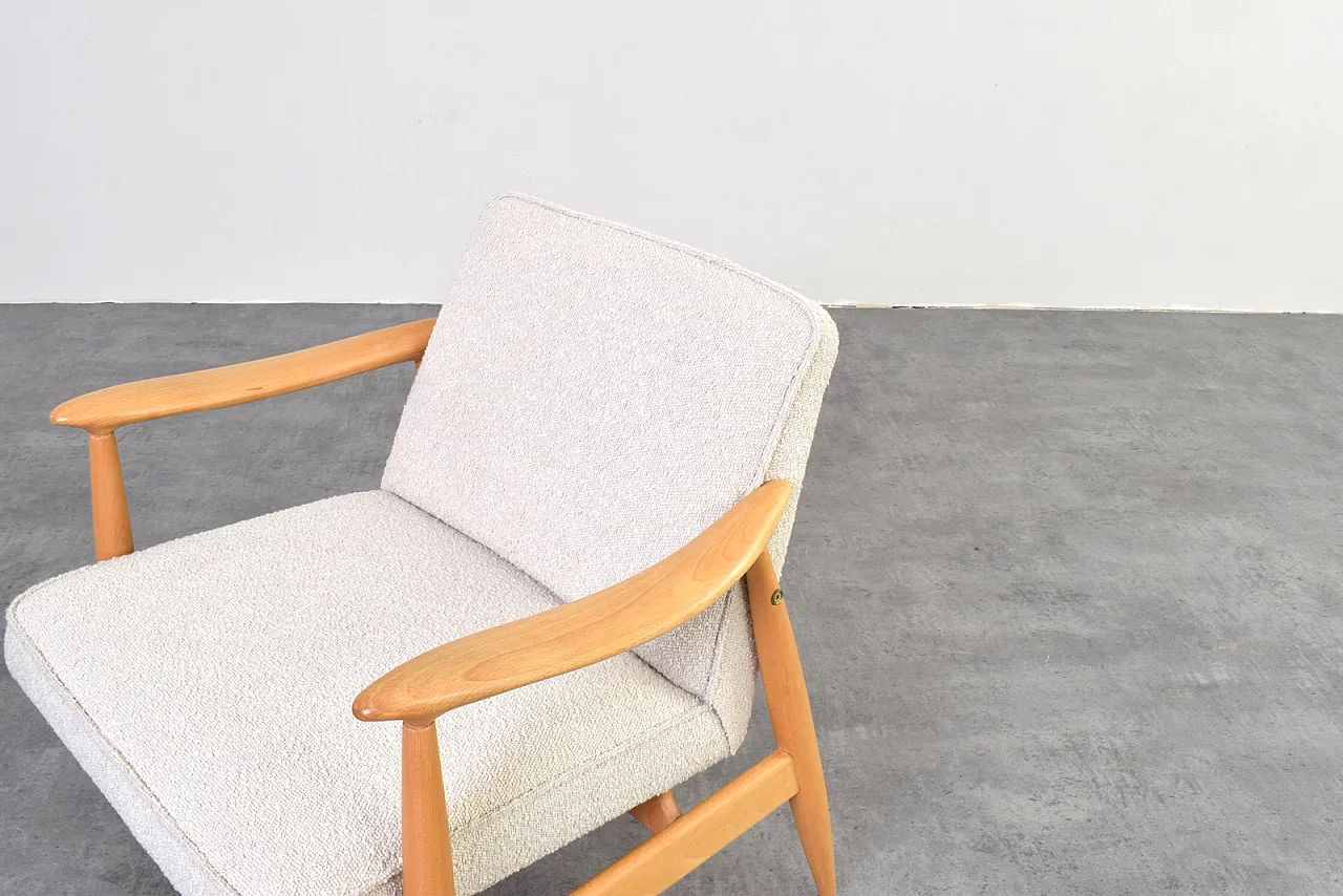 Pair of Mid-Century Lounge Chairs by J. Kędziorek, 1960s 14