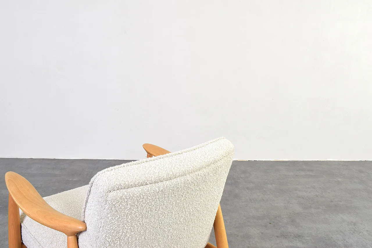 Pair of Mid-Century Lounge Chairs by J. Kędziorek, 1960s 16