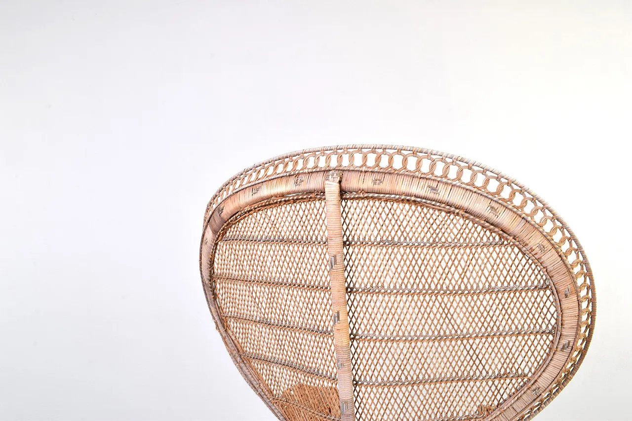 Mid-Century Wicker Peacock Emmanuelle Chair from Kok Maison, 1970s 14