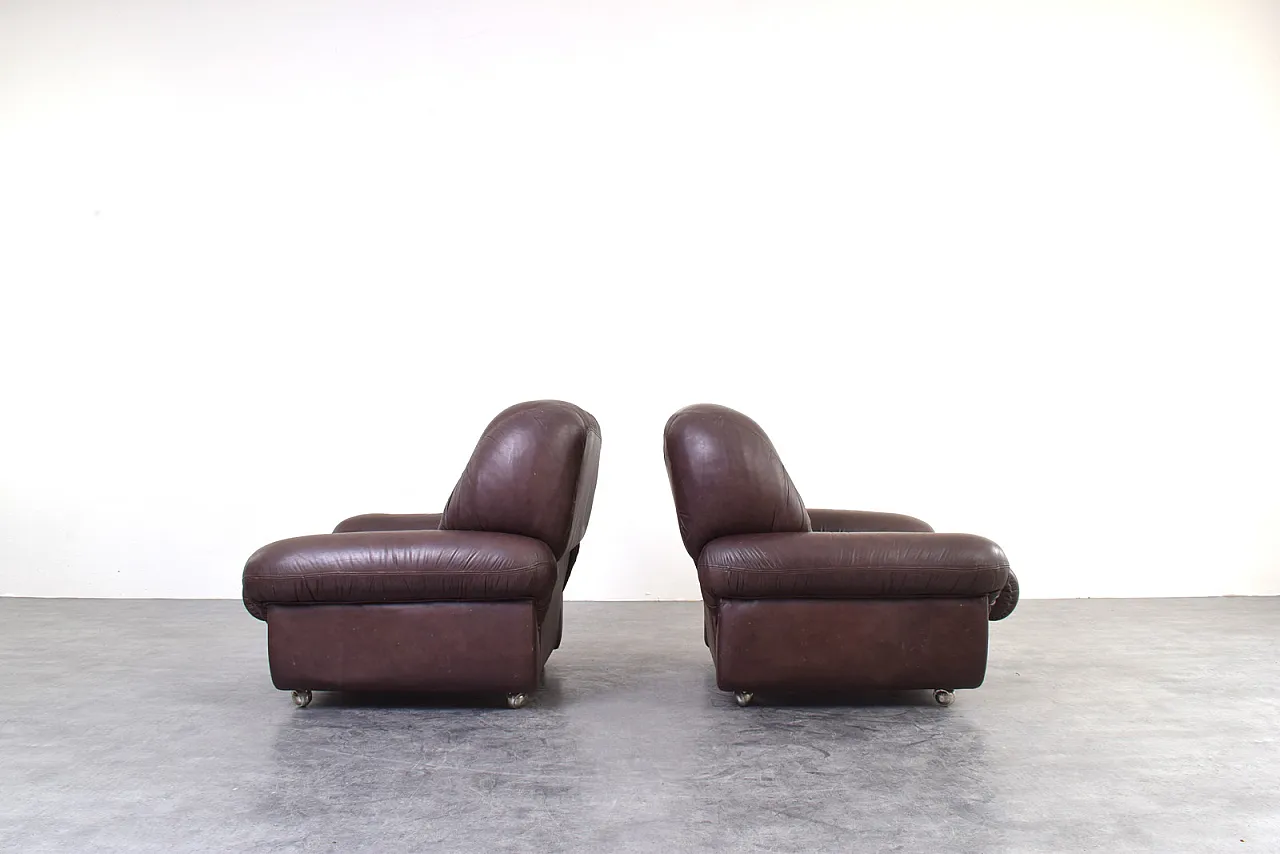 Pair of Mid-Century Italian Lounge Chairs, 1970s 3