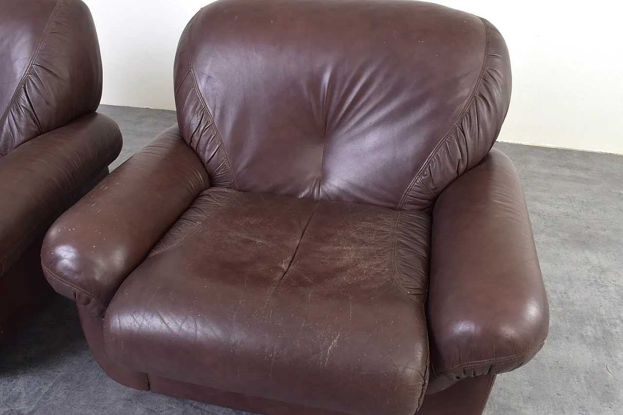 Pair of Mid-Century Italian Lounge Chairs, 1970s 13