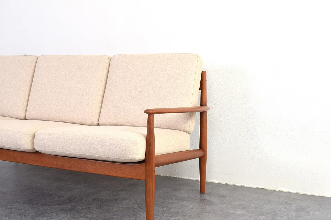 Mid-Century Danish Teak & Wool Sofa by Grete Jalk for France & Søn 12