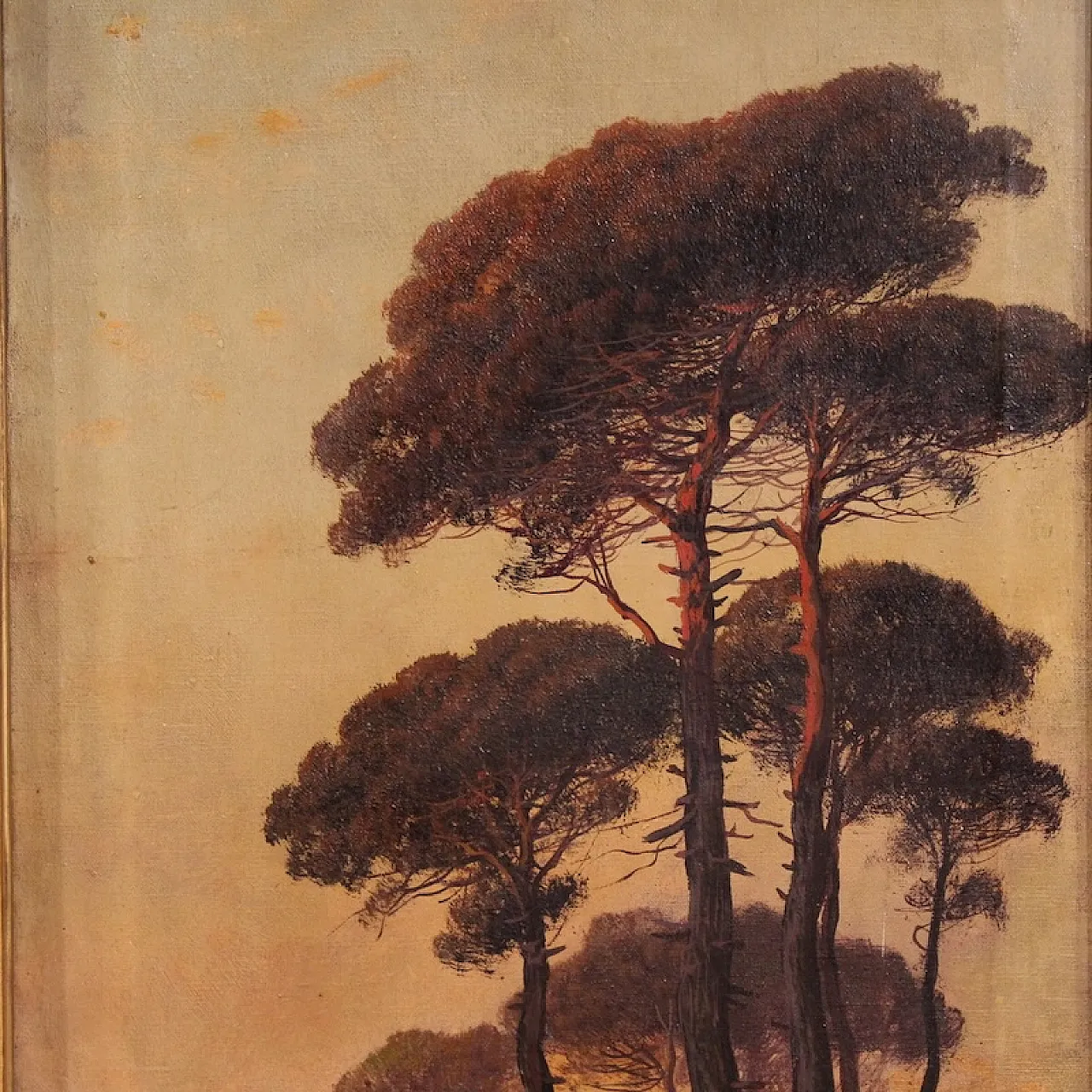 Italian landscape painting signed Marko from the 19th century 4