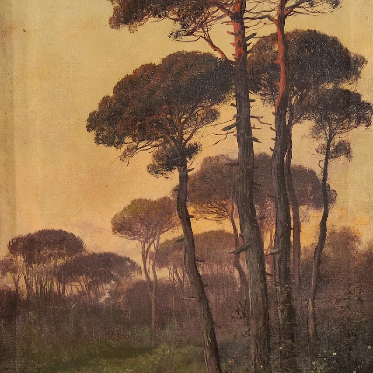 Italian landscape painting signed Marko from the 19th century 6
