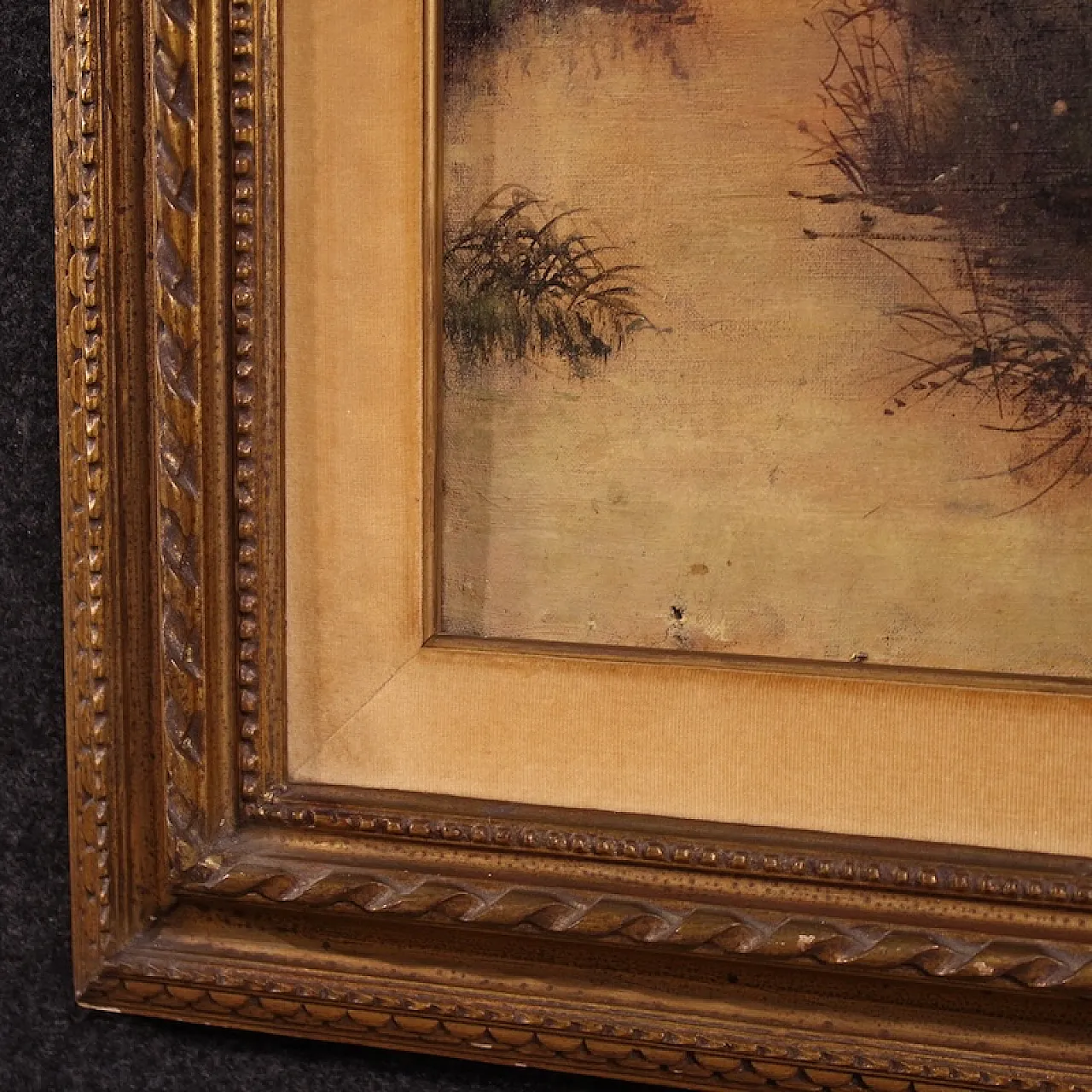 Italian landscape painting signed Marko from the 19th century 12