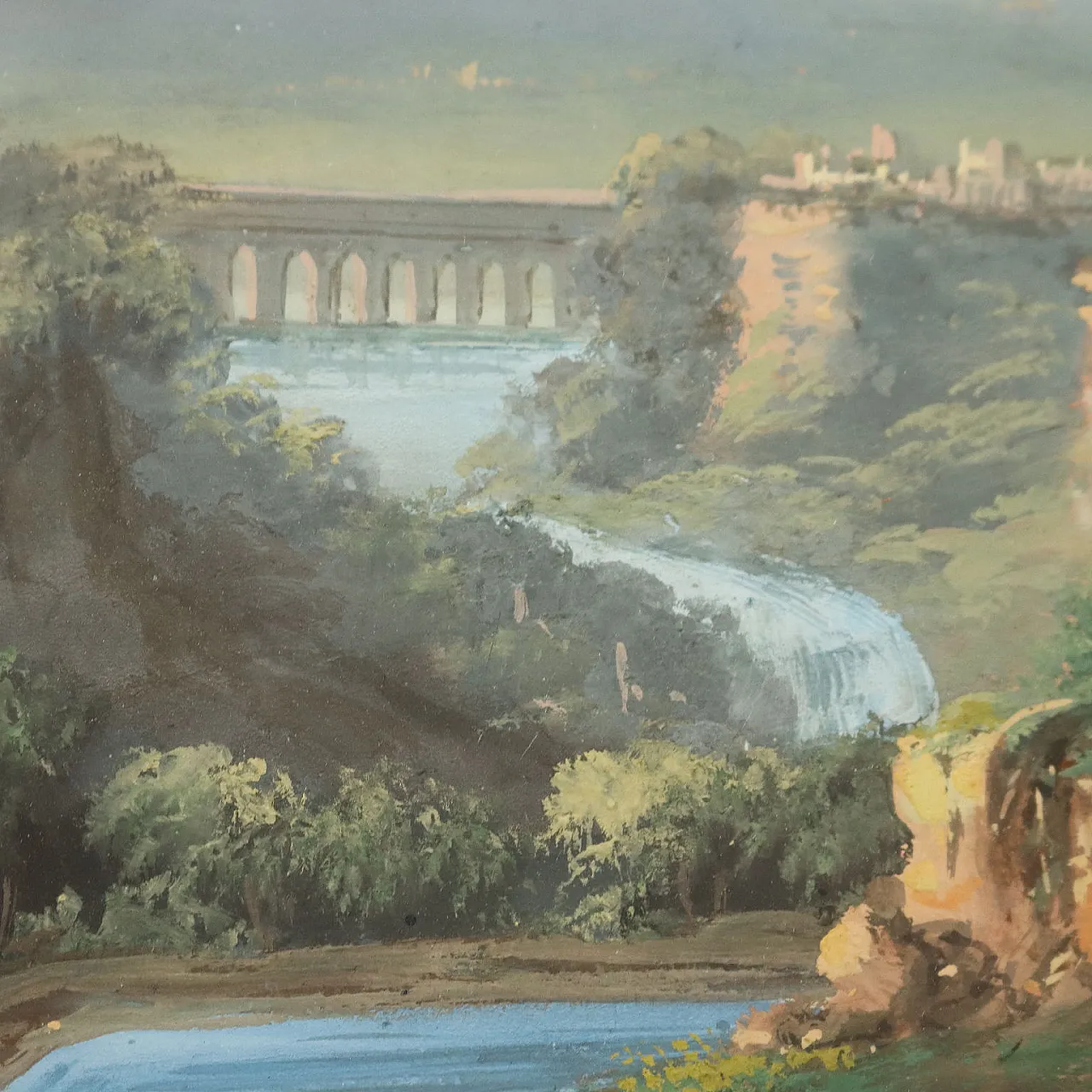 Paesaggio con Figure, tempera su cartone, '900 5