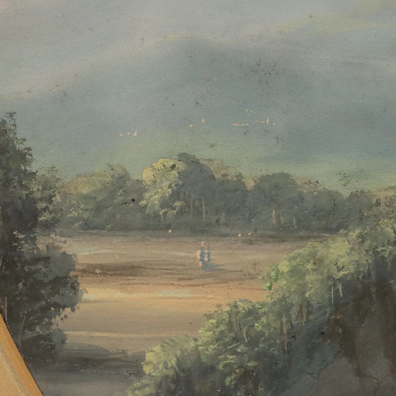 Paesaggio con Figure, tempera su cartone, '900 7