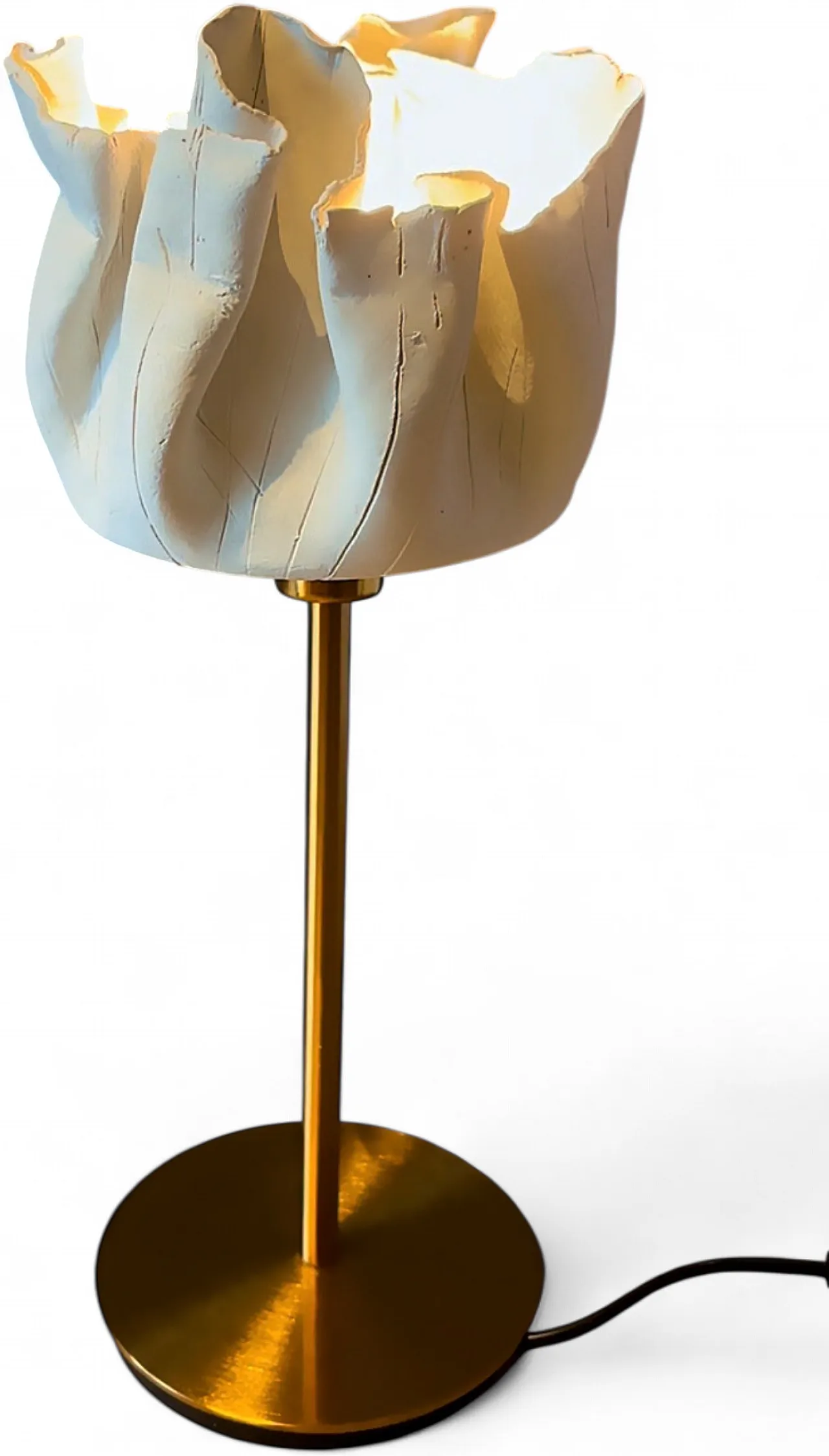 Scultura di luce Materia 01 in argilla bianca modellata, by A.Angoli 4