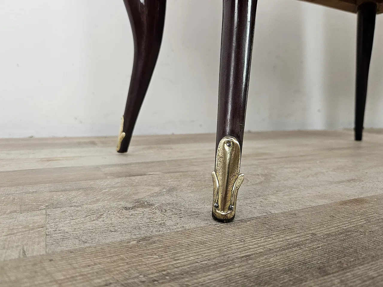 Mid-Century pair of nightstands in mahogany with mirrored top, 1950s 15