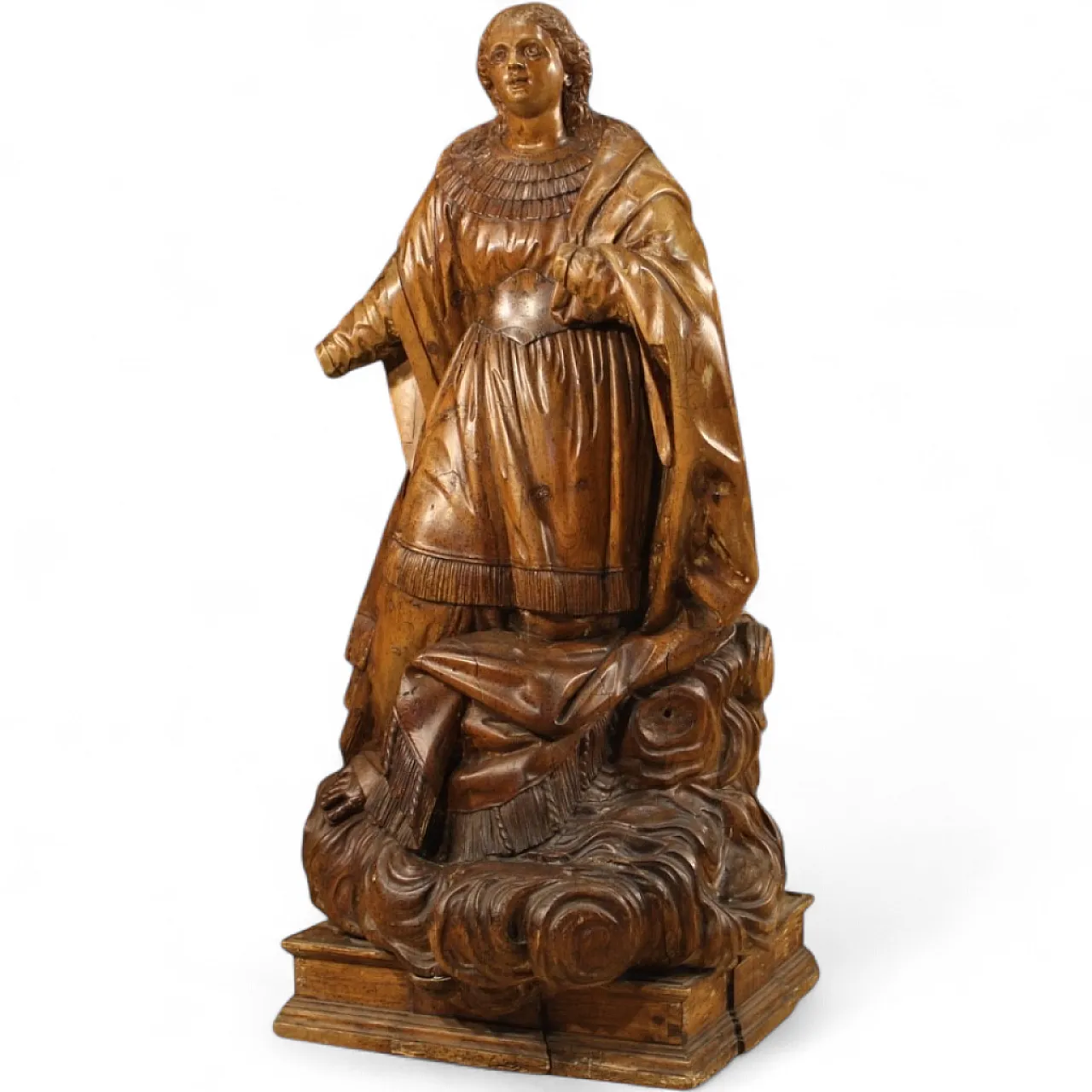 German devotional sculpture in carved wood, 18th century 13
