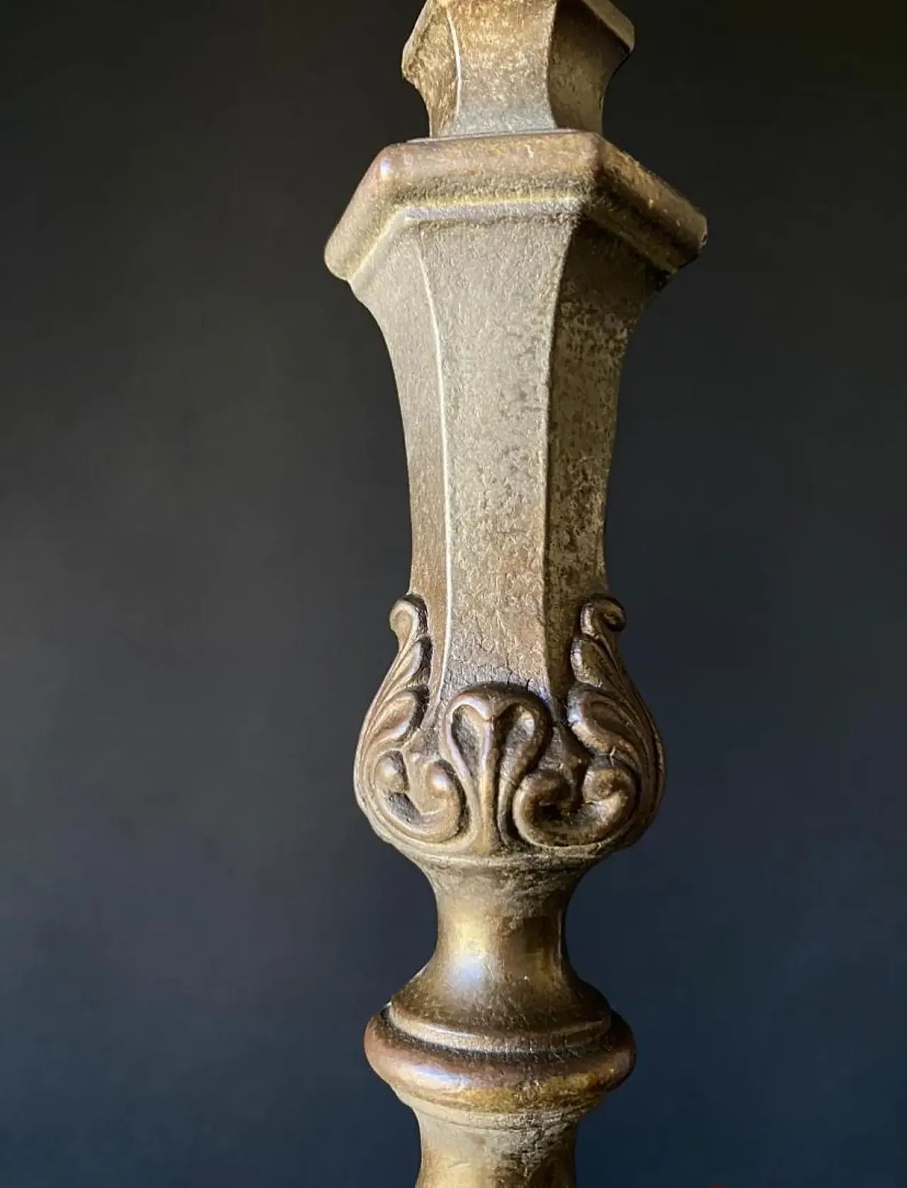 Lampadario in ottone e vetro smerigliato, anni '60 7