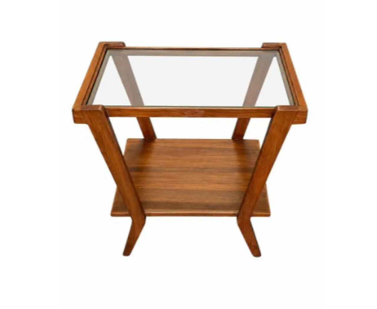 Wooden and glass coffee table, 20th century 3