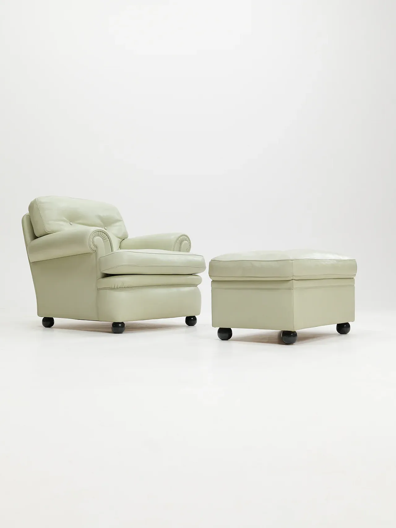 Dream B armchair with ottoman by Poltrona Frau, 1980s 1