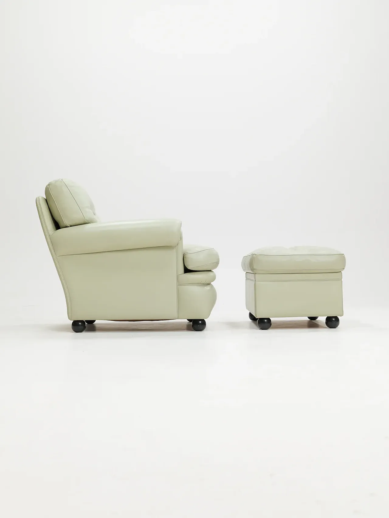 Dream B armchair with ottoman by Poltrona Frau, 1980s 3