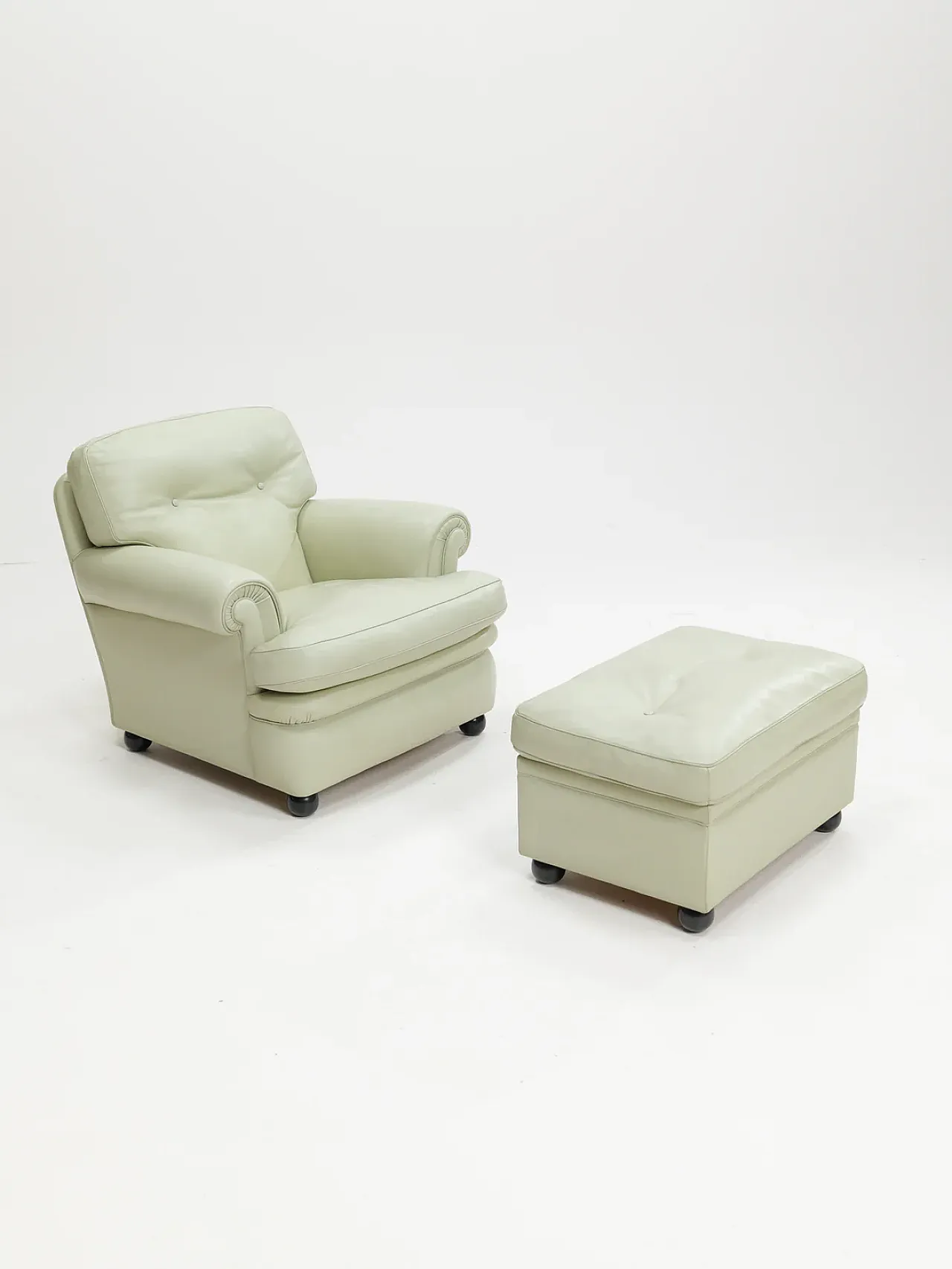 Dream B armchair with ottoman by Poltrona Frau, 1980s 8