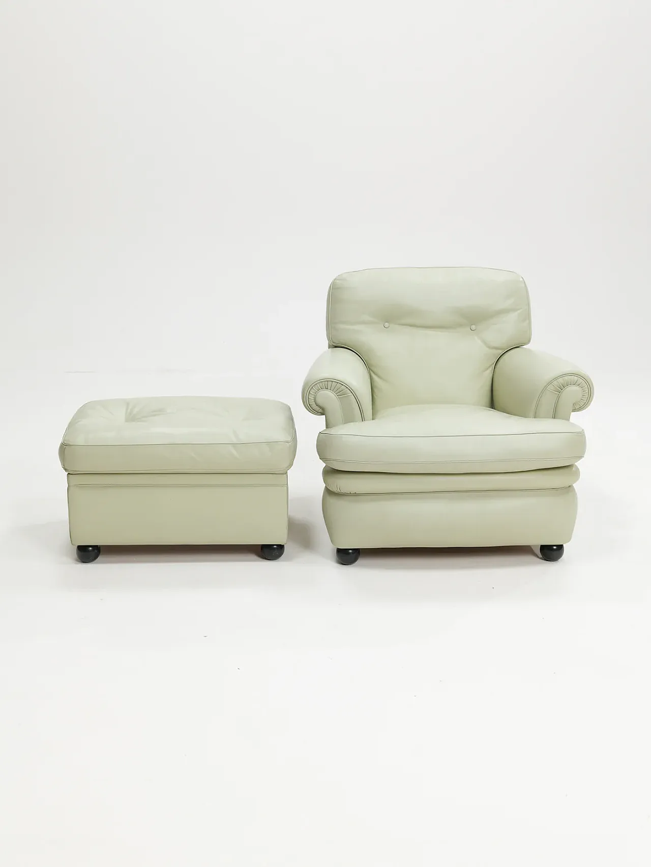 Dream B armchair with ottoman by Poltrona Frau, 1980s 9
