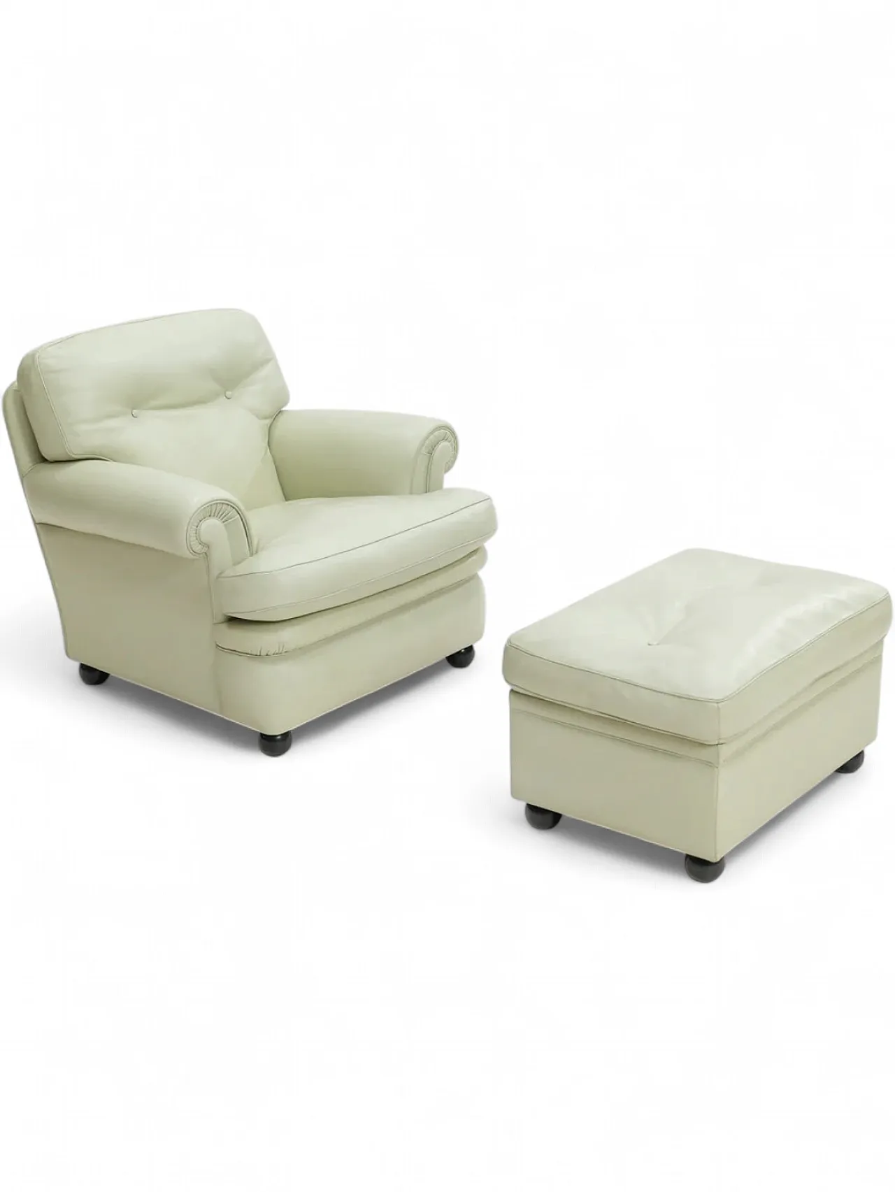 Dream B armchair with ottoman by Poltrona Frau, 1980s 15