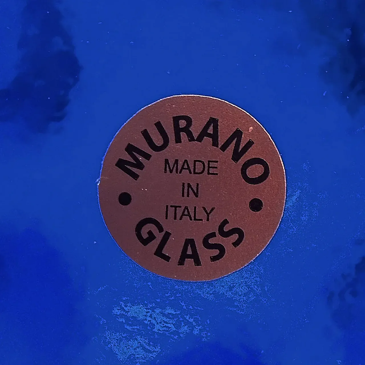 Blue vase Fazzoletto by Dogi in Murano glass, 1970s 8