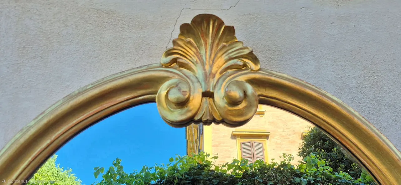 Specchiera in legno dorato, '800 5