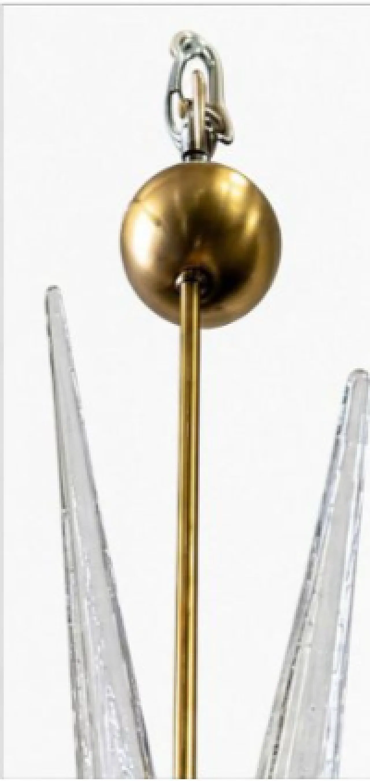 Sputnik brass and Murano glass chandelier, 20th century 3