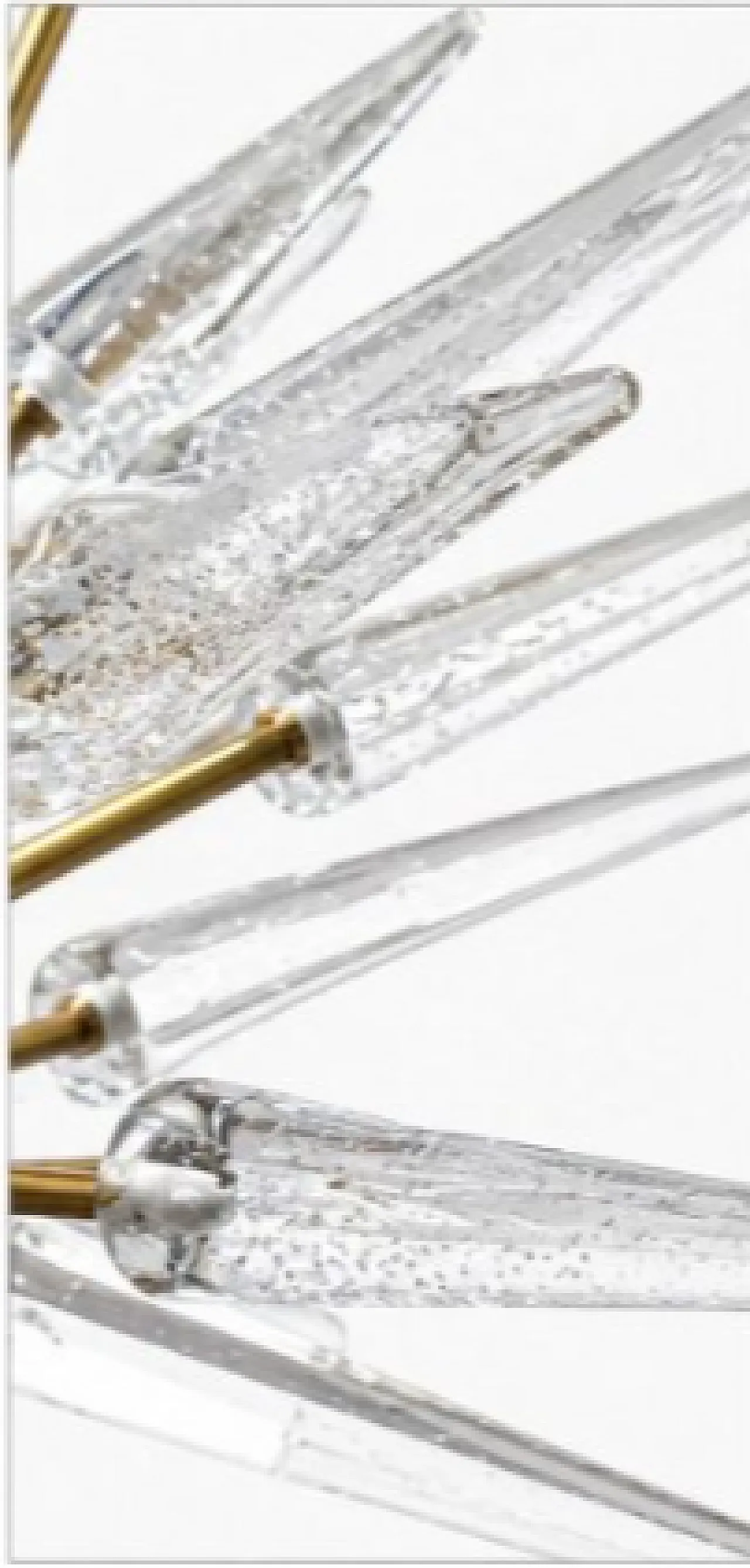 Sputnik brass and Murano glass chandelier, 20th century 5