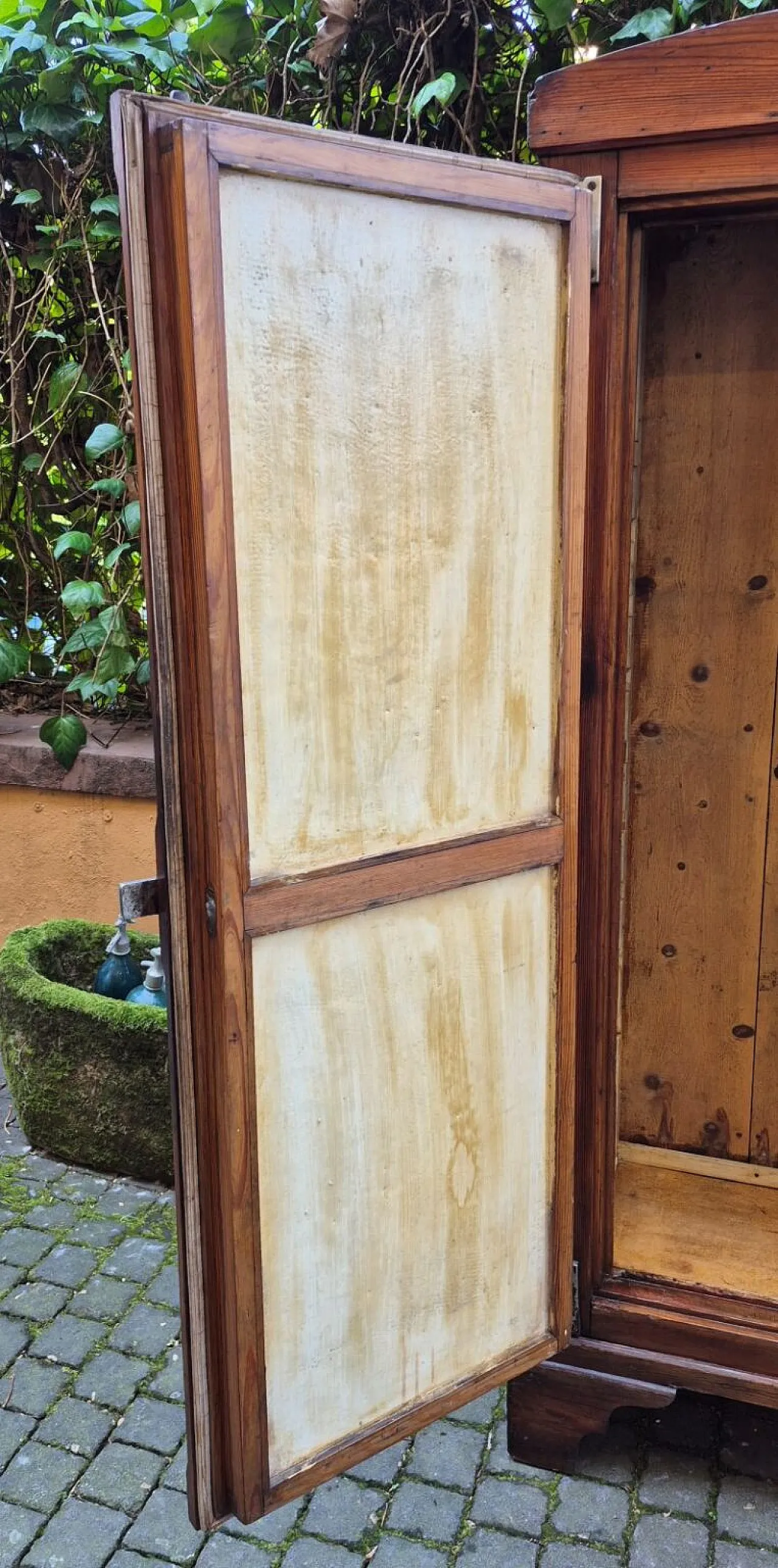 Credenza ghiacciaia in legno di larice, primo '900 2