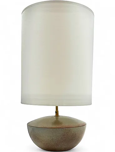 MidCentury Modern green ceramic lamp, Alain by Bin France 1970