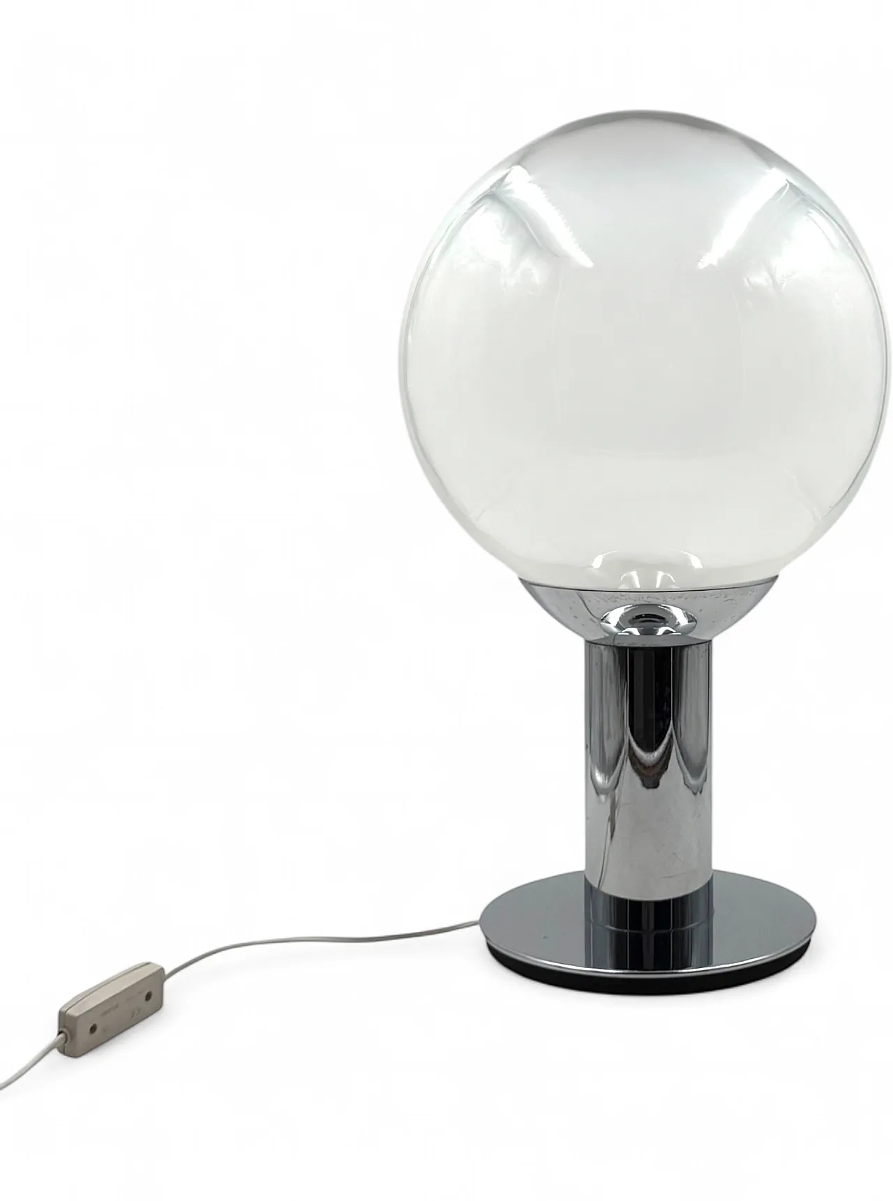 Space Age style chrome table lamp, France, 1980s 7